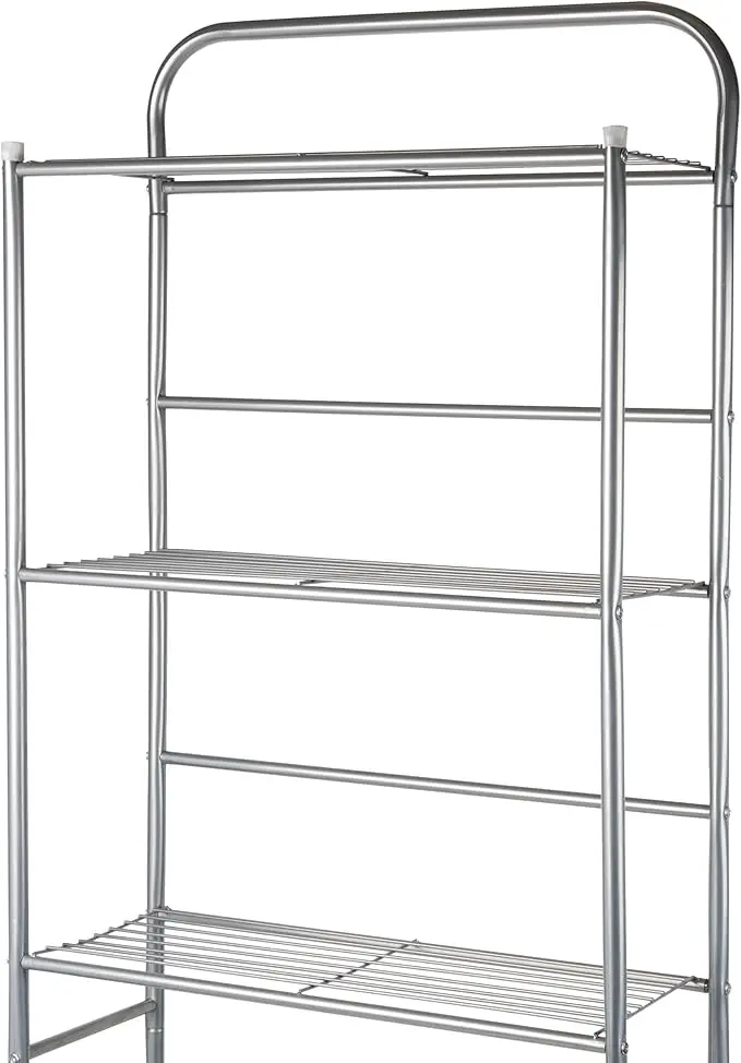 Over-the-toilet metal storage rack – 23.5”L x 70.5”H, silver 4