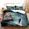 Red Jurassic Park Bedding Set Cartoon Home Textiles For Kids Bed Set Comforter Cover Bedroom Set Queen Dinosaur Duvet Cover 5