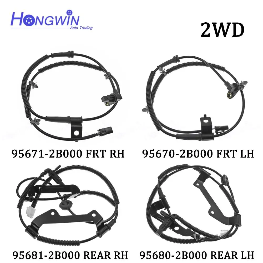 Front & Rear RH LH ABS Wheel Speed Sensor 956802B000 956812B000 956702B000 For Hyundai Santa Fe 2.4L 2.7L 3.3L V6 2007 2008 2009 car abs speed sensor