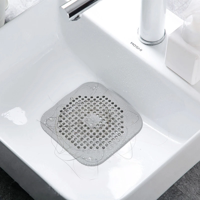 Hair Filter Sink Anti-blocking Strainer Bathtub Shower Floor Drain Stopper Silicone Kitchen Deodorant Plug Bathroom Accessories bathroom hardware accessories bathroom hardware set