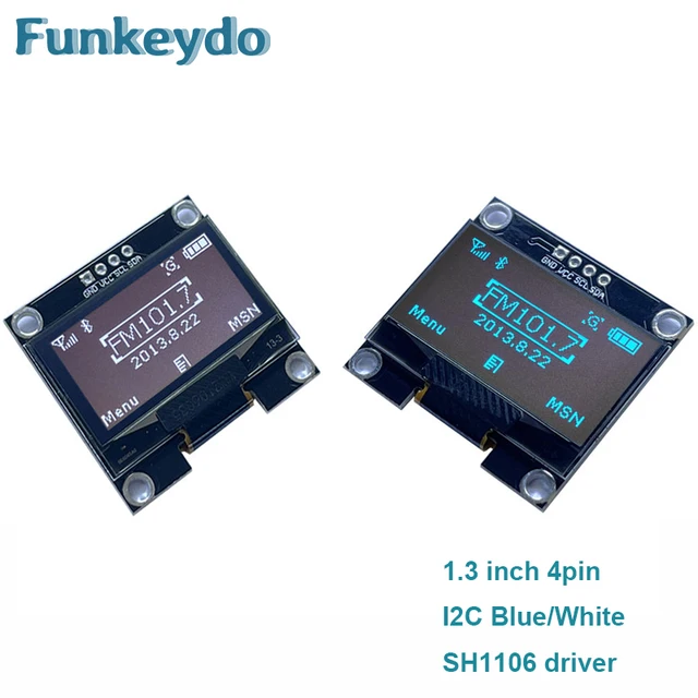 Display OLED 1.3 Pollici Con Chip SSH1106 - Modulo I2C 128x64 Pixel Per Arduino E Raspberry Pi - Foto 6