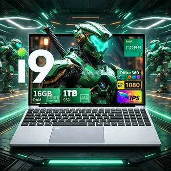 15.6 inch Laptop Computer Intel Core i9-9900 Windows 11 16GB RAM 1TB 2TB SSD Notebook PC Backlight Fingerprint Office Study Gaming Laptops