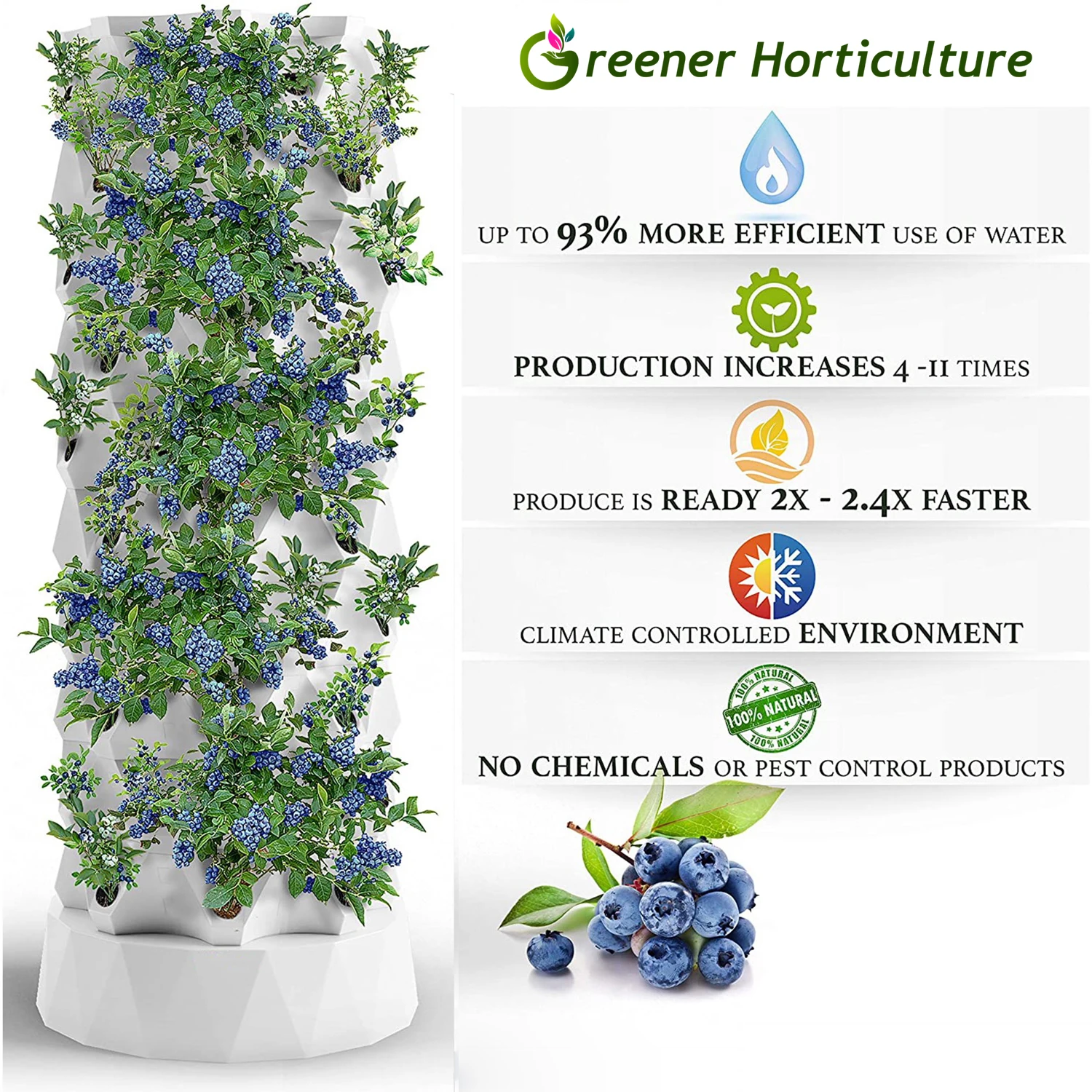 Agricultural greenhouse hydroponic garden Irrigation vertical hydroponic system 10 Layers Pineapple tower