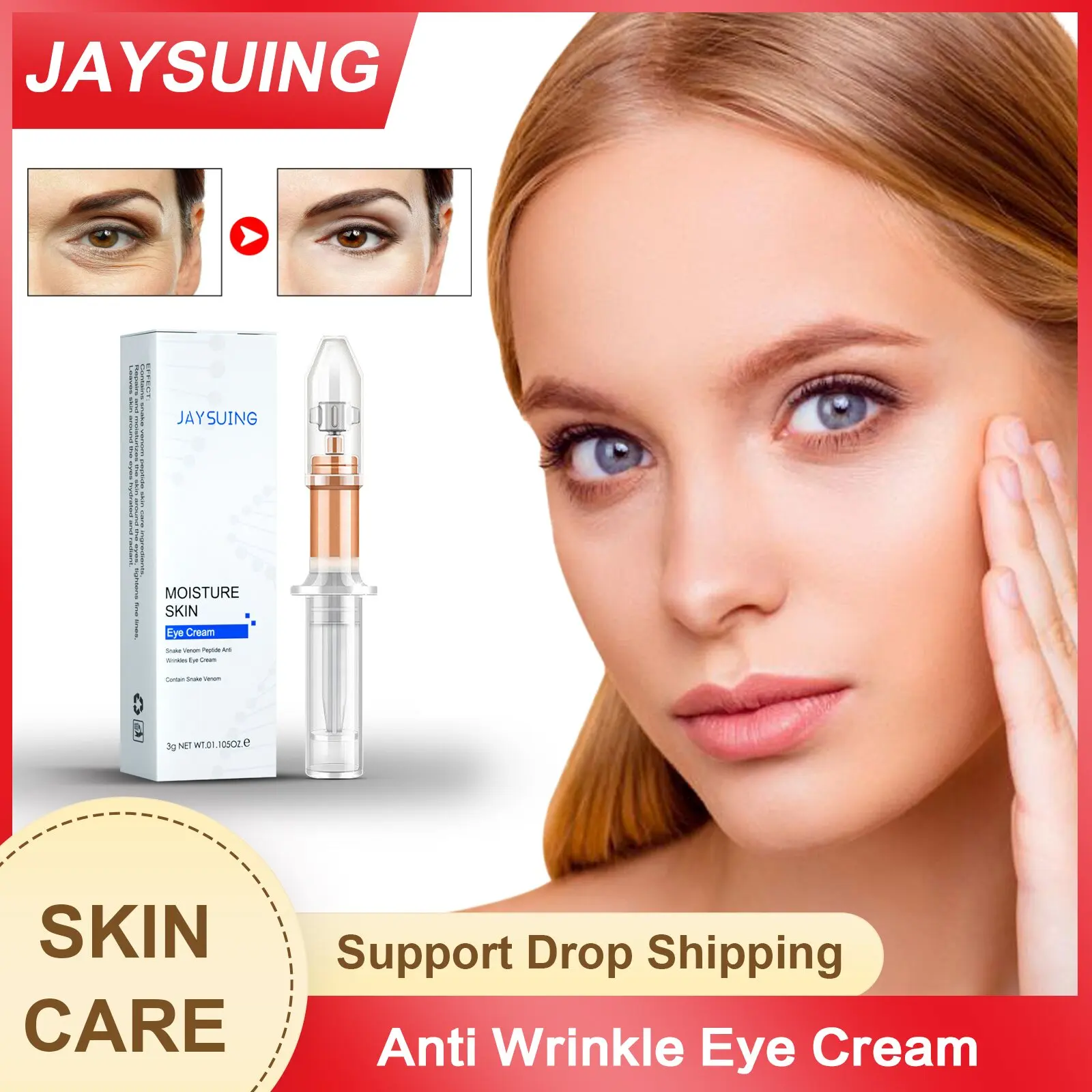 Anti Wrinkle Eye Cream Remove Dark Circle Fade Fines Line Anti Puffiness Eye Bag Removal Lifting Firming Anti Aging Eye Cream