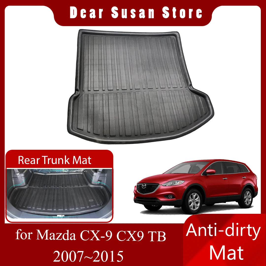 Auto Heck Kofferraum matte für Mazda CX-9 CX9 TB 2007 ~ 2015 2009 2010 2011  2012 2013 2014 Fuß Liner Gepäck teile Tablett Pad Boot Teppich Carg Cover  benutzer definierte Zubehör