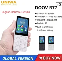 UNIWA DOOV R77 4G Mobile Phone Smart Touch Screen Whatsapp Android 13 Keypad Phones 2.8" 3GB +32GB 2100mAh phone Hebrew keyboard 1