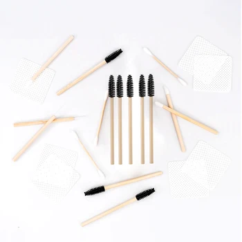 50PCS Mascara Wands Wooden Hanlde Eco Friendly Bendable Spoolies Durable Reusable Colorful Eye Brow Comb Bamboo Eyelash Brushes 1