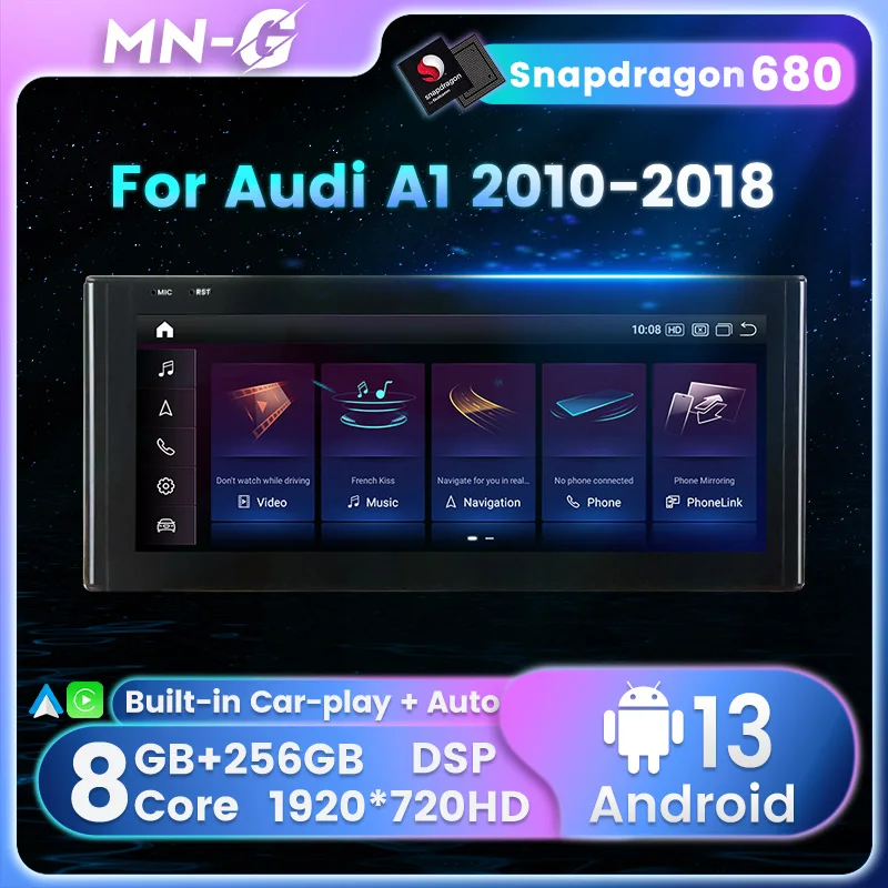 

Автомобильный мультимедийный плеер для Audi A1 Q2 4G BT Wi-Fi, Android 13