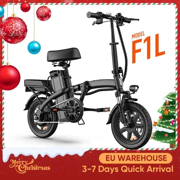 Urlife E-Bike 14 pollici pieghevole 500W 48V 7,5Ah rimovibile e ricarica rapida 40 miglia sospensione anteriore idraulica freni a doppio disco Naviga