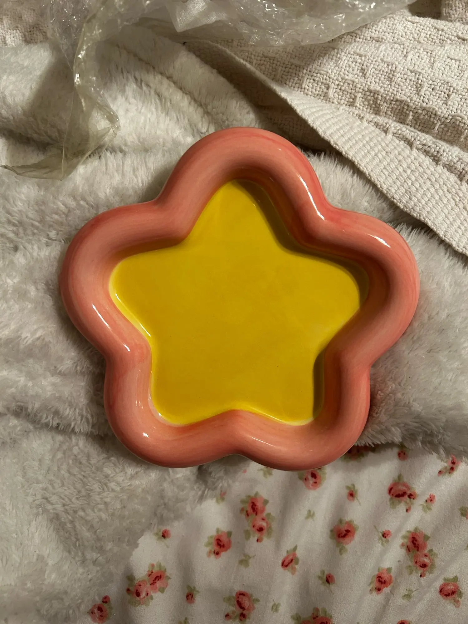 Pastel Little Flower Dish Plate, customer photo