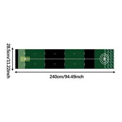 Premium Indoor/Outdoor Golf Putting Mat for Training and Practice (Style F)