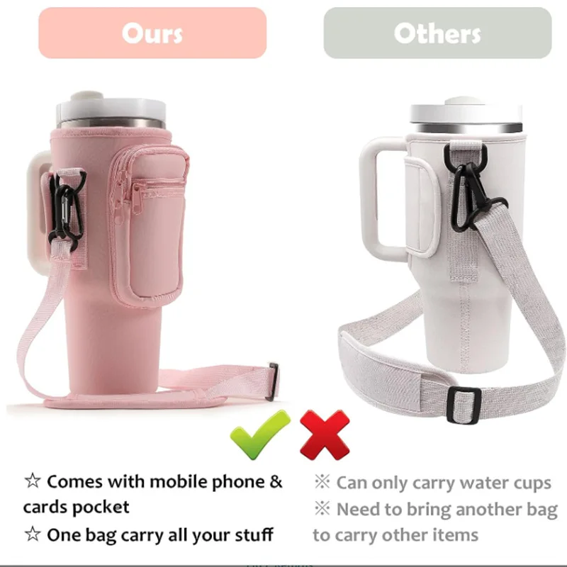 Water Bottle Carrier with Pocket 6