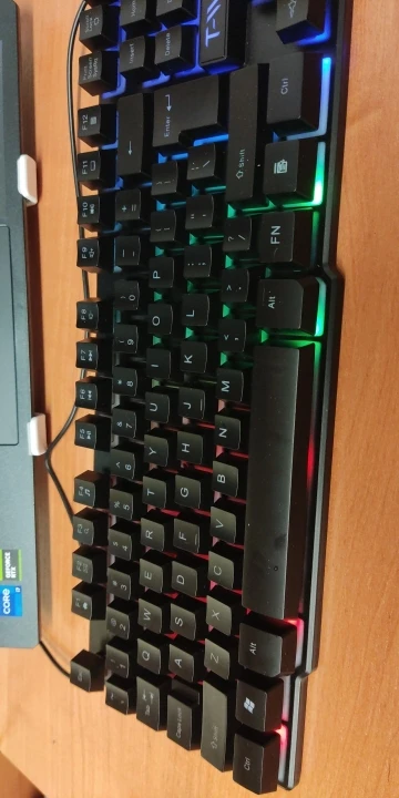 104 Keys Wired Keyboard RGB Colorful Gaming Keyboard Mechanical Feel keyboard Standard Keyboard for Windows Laptop Computer photo review