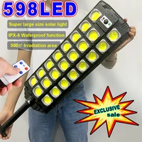 20000mAh Solar Led Light Outdoor 598LED Super Bright Lamp Waterproof Garden Light Remote Control Solar Street Lamp High Lumens 1