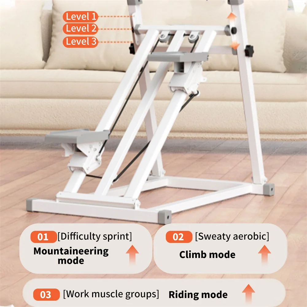 Foldable Stair Cardio Stepper Full-Body Workout Home Gym Exercise Vertical Climber Machine With Handlebars & Foot Pads