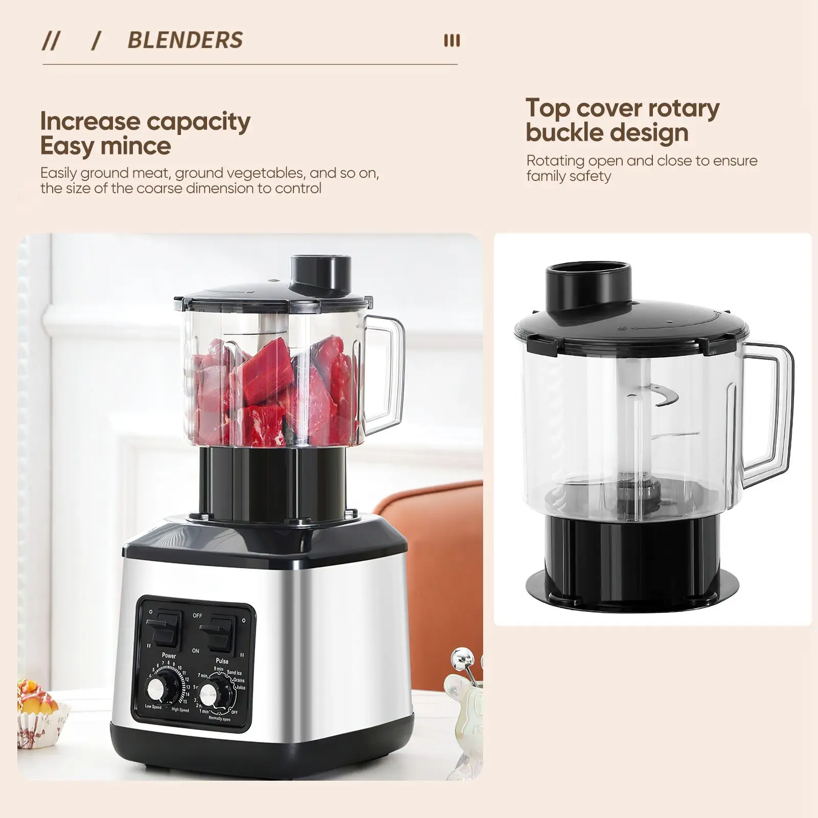 3® Mixeur Portable, Blender Électrique, Mini Portable Blender, Mini