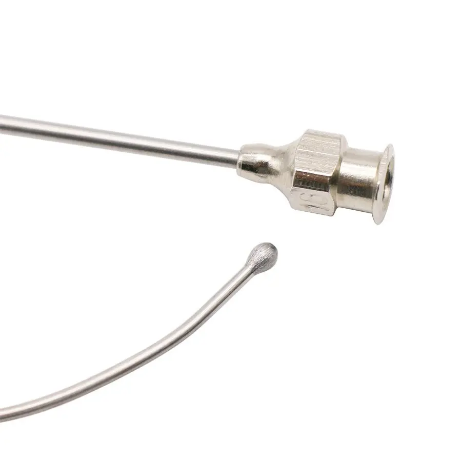 1Pcs Stainless Steel Gastric Applicator Syringe Nozzle Rats and Mice/Parrots/Birds/Poultry/Pets Elbow Gavage Needles
