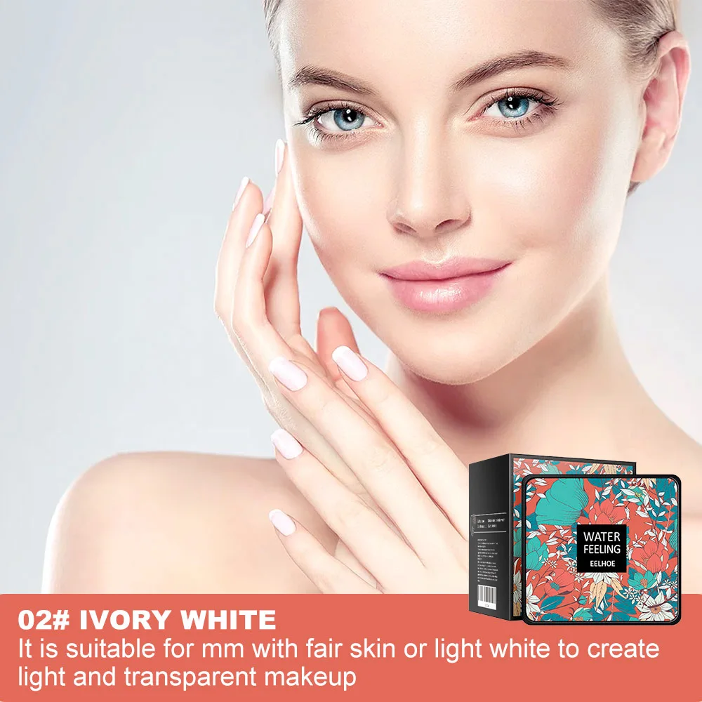 EELHOE Face Makeup Air Cushion BB Cream Perfect Coverage Brighten Skin Tone Moisturizing Oil Control Concealer Makeup BB Cream