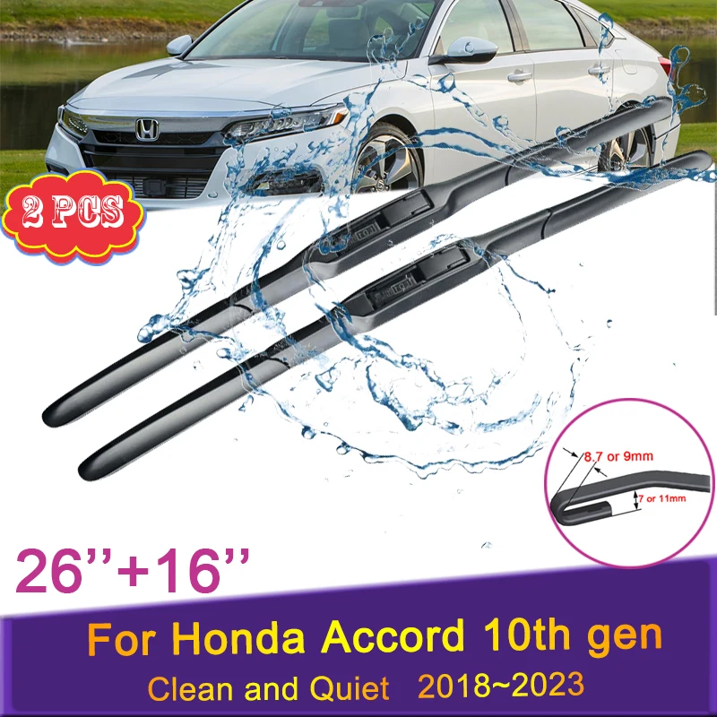 CarWiperBladesforHondaAccord10thGenMK10201820232022Front