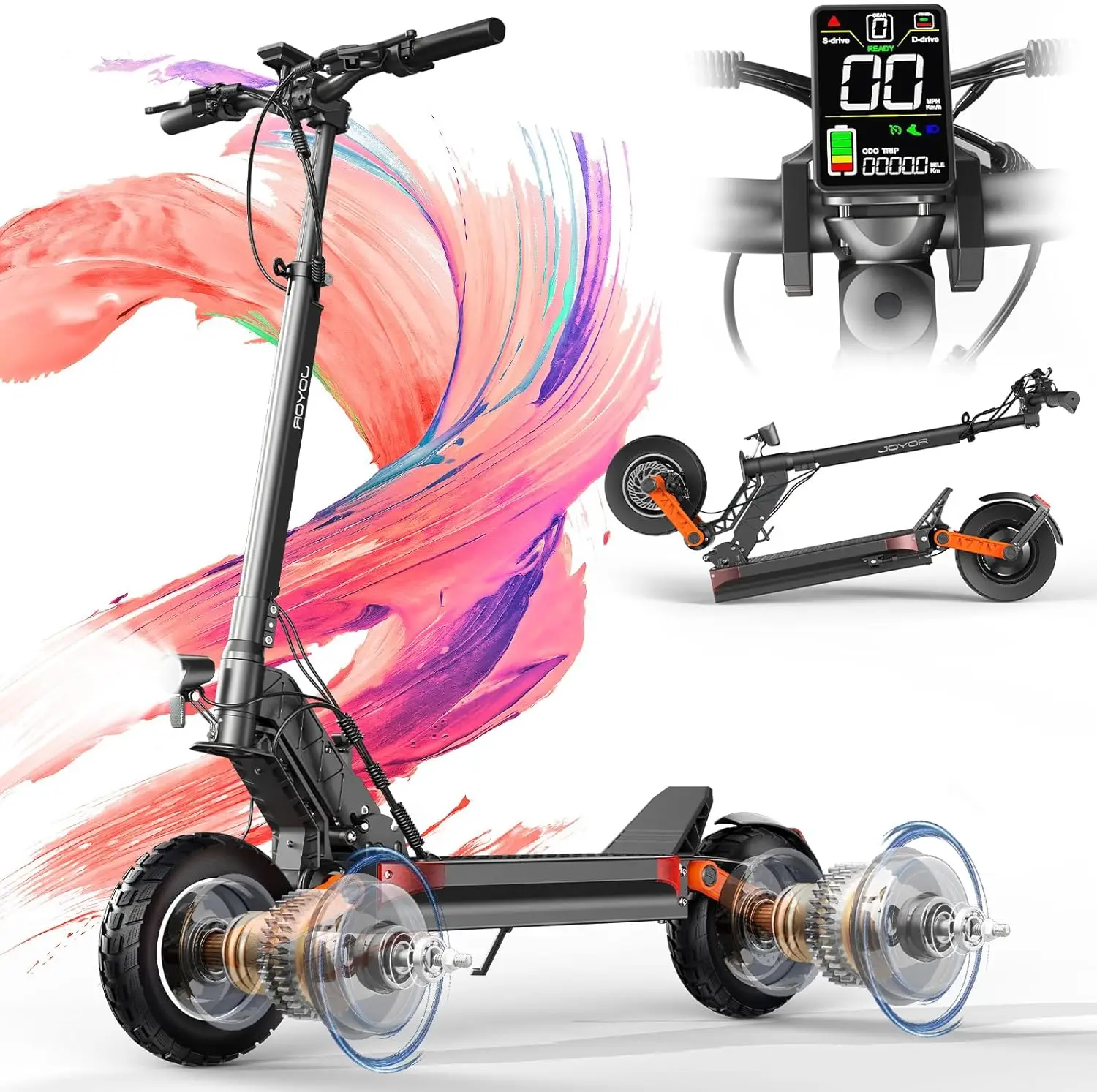 Scooter elettrici per adulti S10S, scooter elettrici, anteriore e posteriore, scooter elettrici 60V 18Ah gamma 85KM