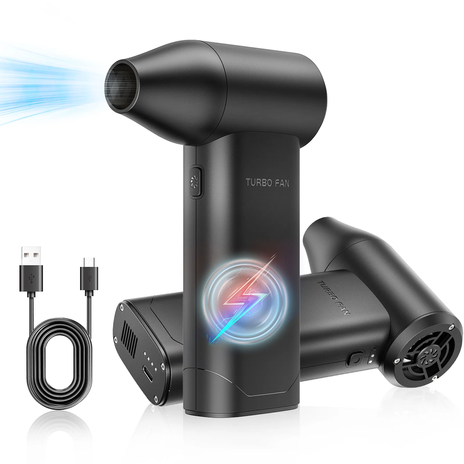 Mini Turbo Jet Fan Multifunzionale Jet Dry Air Blower Electric Air Duster Motore Brushless Ad Alta Velocità 3Gear Regolabile 130,000Rpm