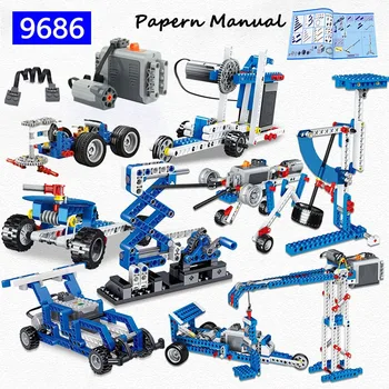MOC Educational and Dacta Series Simple and Motorized Mechanisms Base Set 9686 Core Set Building Blocks DIY STEM Kids Toys Gifts 1