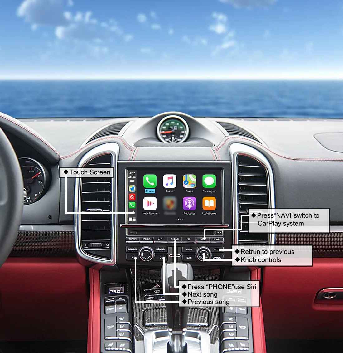 Joyeauto bezdrátový jablko Carplay pro porsche cayenne macan cayman panamera boxster 718 911 958 PCM3.1 Android auto AI skříňka zrcadlo