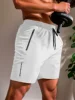 Men's Shorts Three-Piece Set, Sports, Fitness, Swimming, Zipper Pockets, Quick-Drying, Casual, Breathable, Drawstring Shorts, Suitable for Summer Outdoor Sports, Fitness Training, Home Leisure, Beach Vacation 2