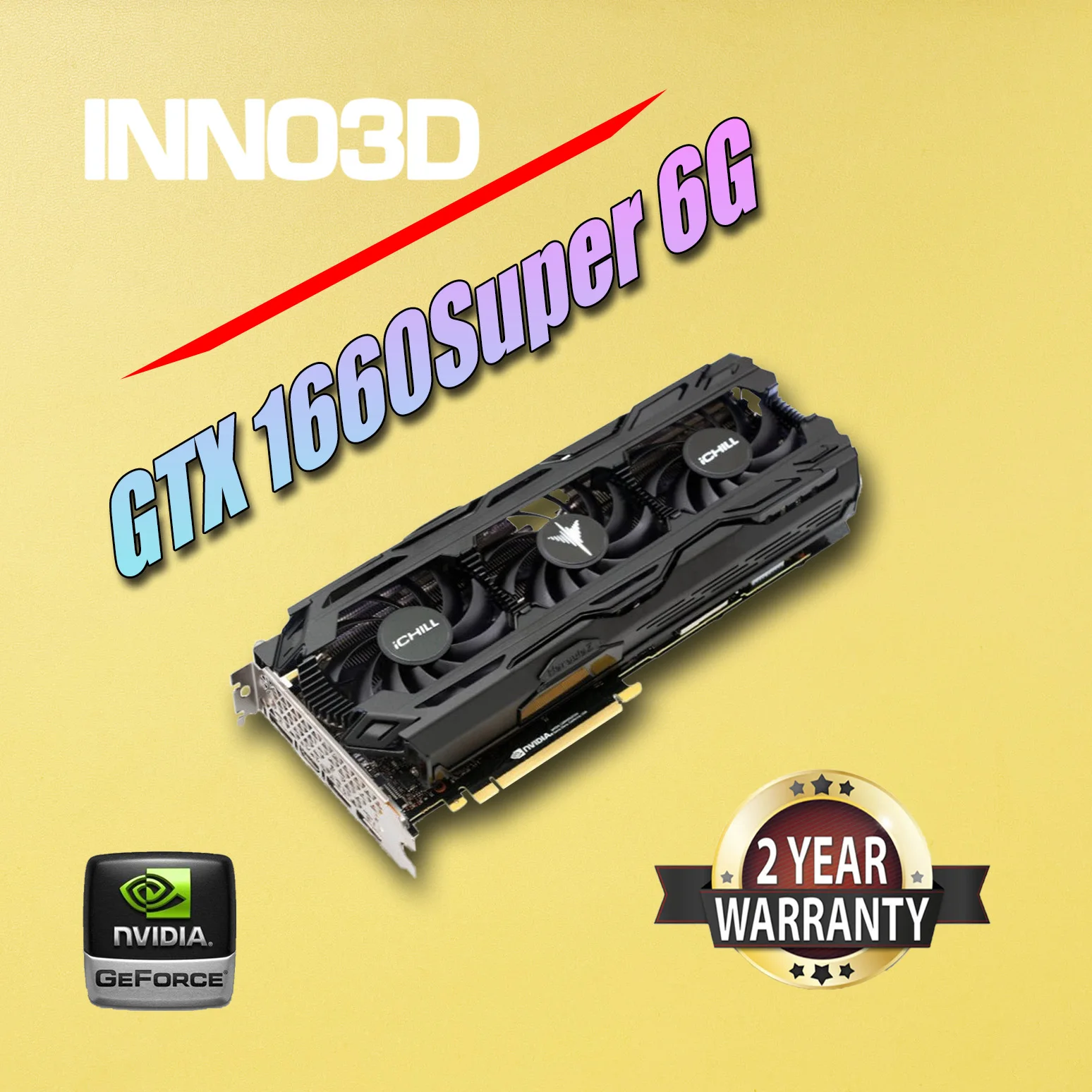 INNO3D NVIDIA Geforce GTX 1660Super 12nm 192bit 8pin 6G Triple Fans