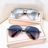 Lunettes De Soleil dégradées De mode pour hommes lunettes De Soleil pilote à grande monture Design Anti-reflet Lunette De Soleil Homme UV400 (sans boîte) 5
