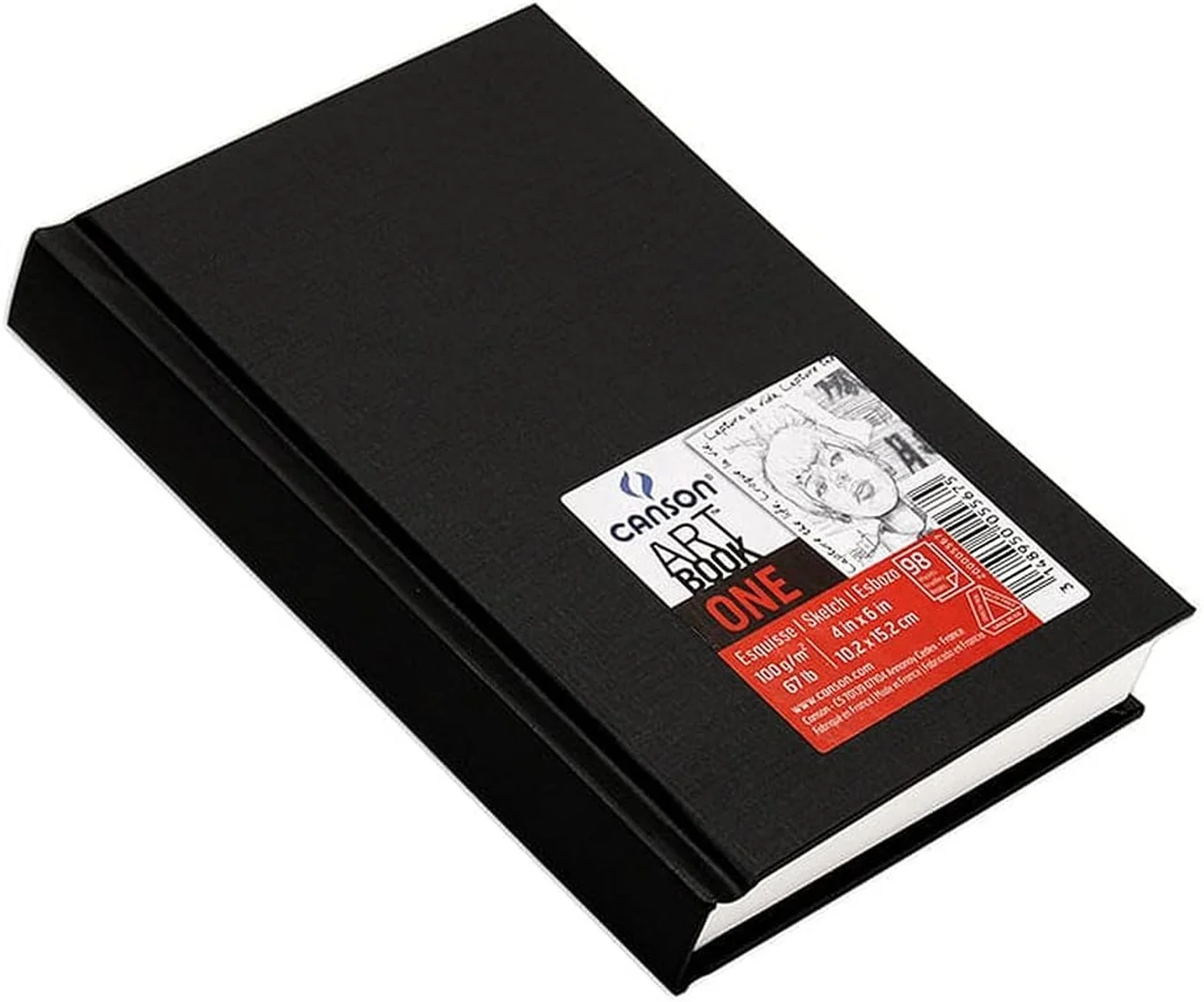 Livro De Desenho A6 Canson 100g Art Book One Notebook Para Arte E