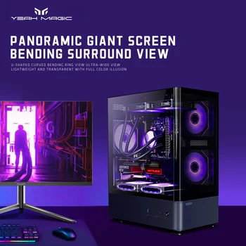 YEAH MAGIC Arcane Z1 Gaming Desktop Prebuilt PC Ryzen 7 5700X NVIDIA RTX 5060 32GB DDR4 RAM 1TB M.2 NVMe SSD Windows 11 WIFI