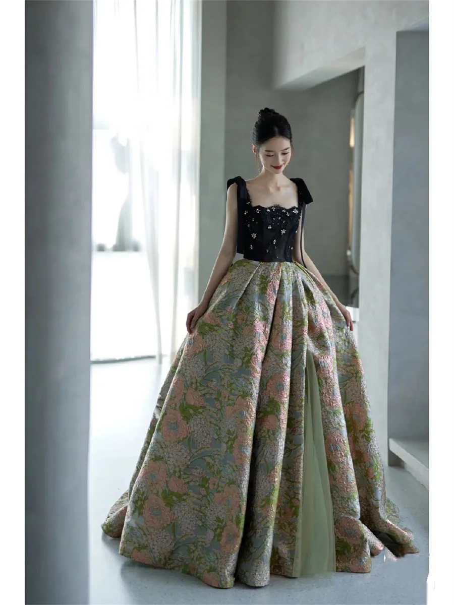 Hot Pink Flower Printed Organza Partywear Dress – Shinisha