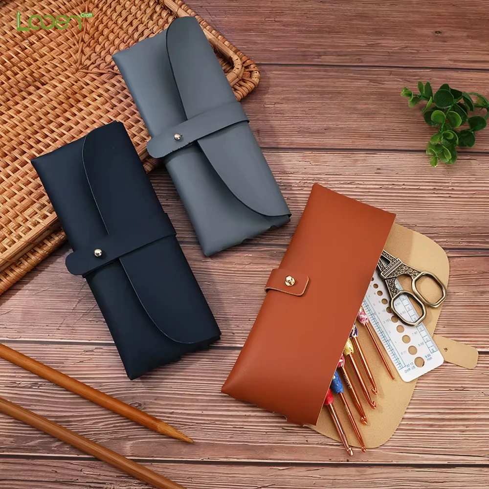 Knitting Needles Storage Bag Crochet Hooks Knitting Kit Organizer Bags Waterproof Sewing Tools Accessories Storage Bag for Sewing Accessories Sewing Storage Box Knitting Tool Organizer