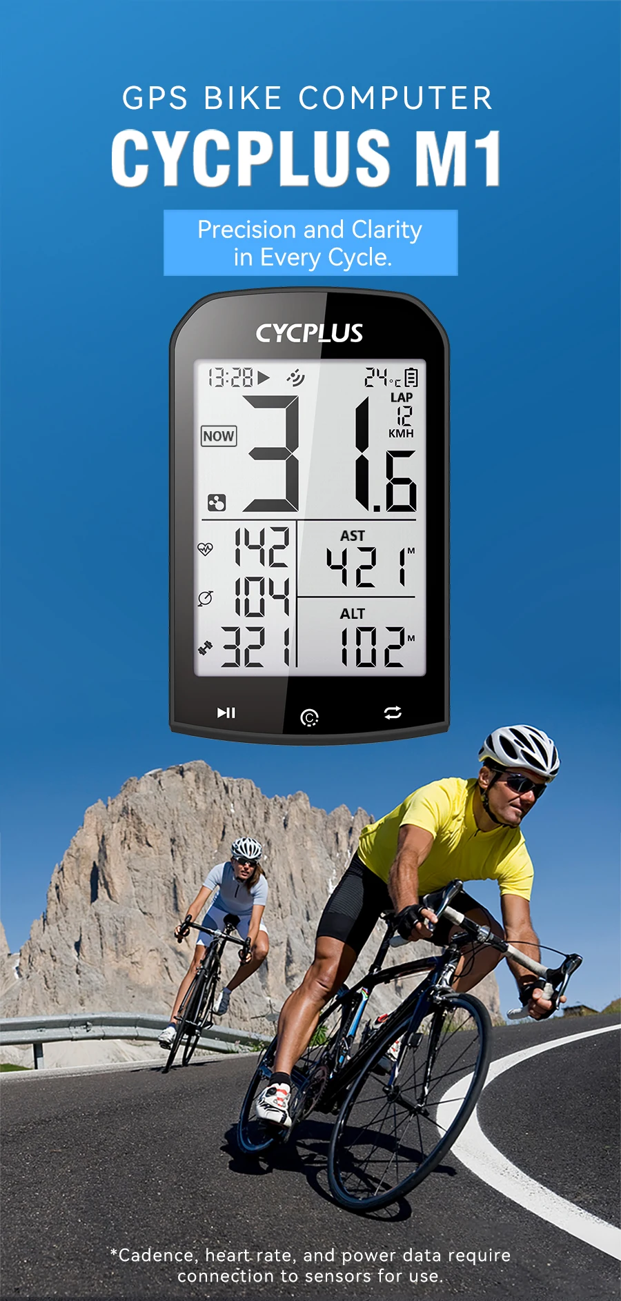 CYCPLUS M1 Advanced GPS Cycling Computer