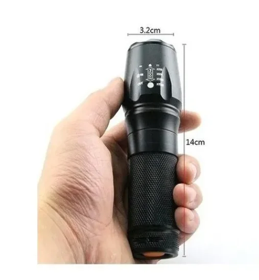 Lanterna Tática Militar X900 Profissional com Zoom Sinalizador Recarregável Luz Camping photo review