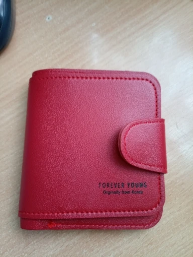 Small Luxury Leather Wallet with Zipper and Hasp photo review