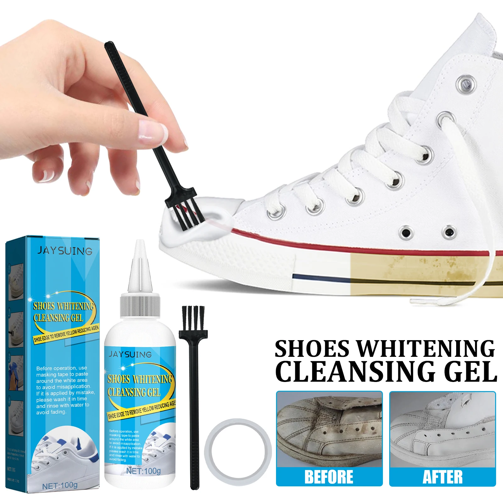 White Shoe Whitening Cleansing Gel Cleaner