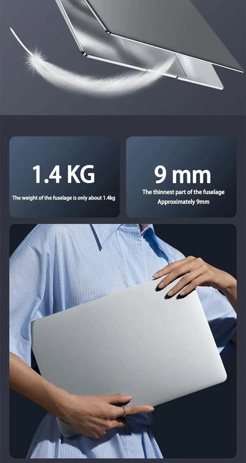 Laptop Computer 15.6 Inch CPU Intel N5095 16GB RAM 1TB WiFi6 Lightweight Business Computer Notebook Windows 11 Gaming laptops 3