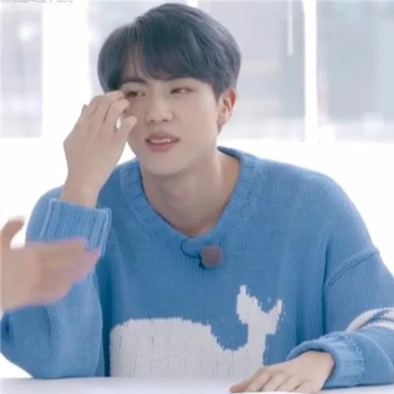 ALANOS Kpop Jin Blue Sweatshirt Whale Cartoon Cute Kore Harajuku Bangtan  Boys Oversized Streetwear Pullover Winter Women Clothes - AliExpress