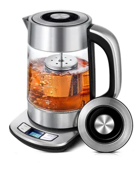 CACHOO Electric Kettle Temperature Control - 1.7L Glass Tea Kettle Electric with Infuser, 60Min Keep Warm & Automatic Shut Off 1