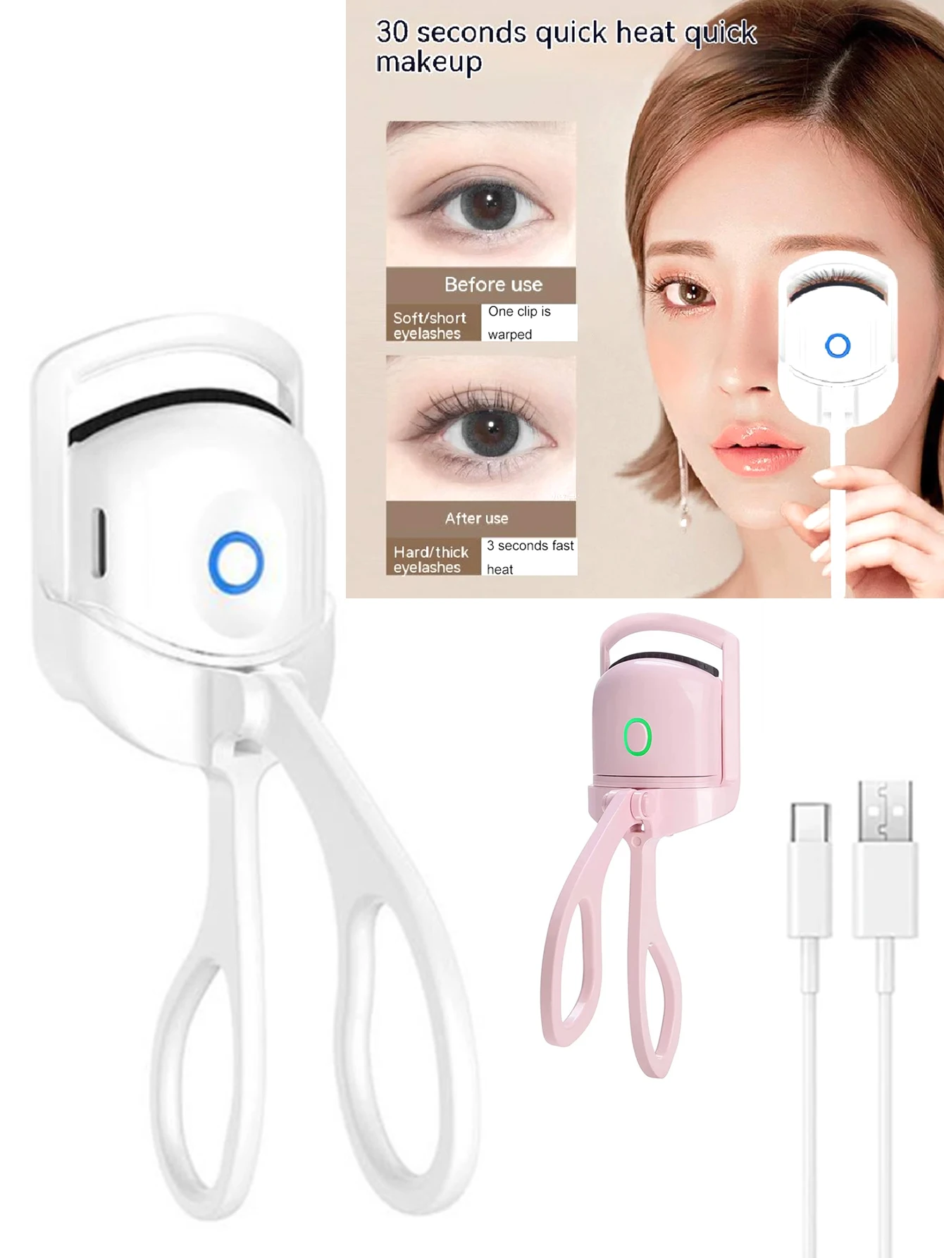 Eyelash Curler Curvex Térmico de Cílios Curvador de Cílios Elétrico
