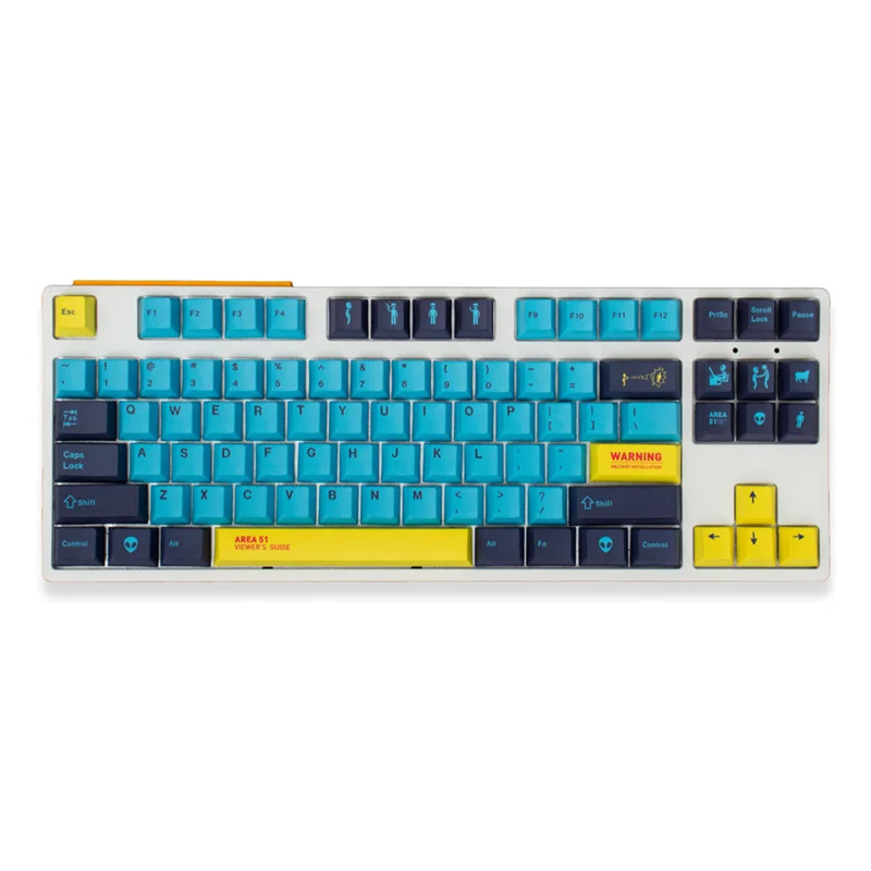 

Клавиатура GMK Alien PBT Dye Sub с 130 клавишами и вишневым профилем, механическая клавиатура для MX Switch с 1.75U 2U Shift 6.25U Space Bar