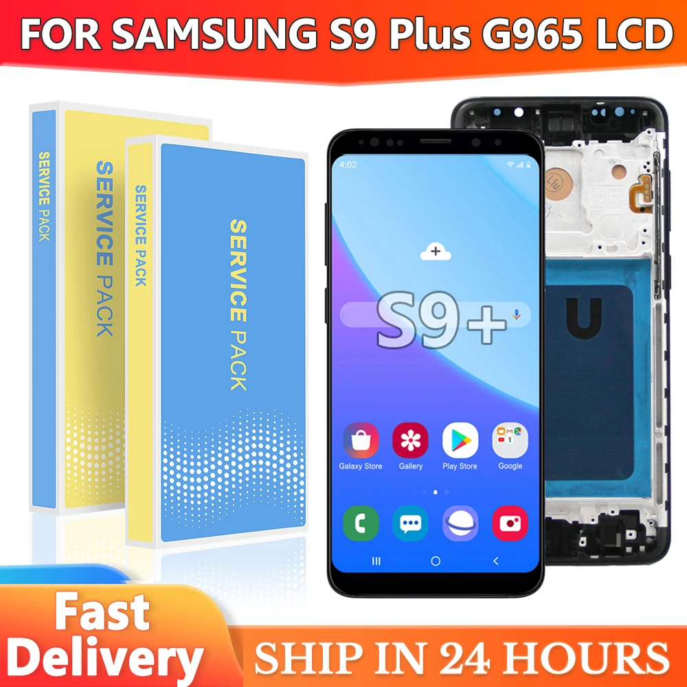 

Tested Replacement for SAMSUNG S9 Plus LCD display Touch Screen Digitizer with Frame For Samsung S9+ lcd G965 G9650