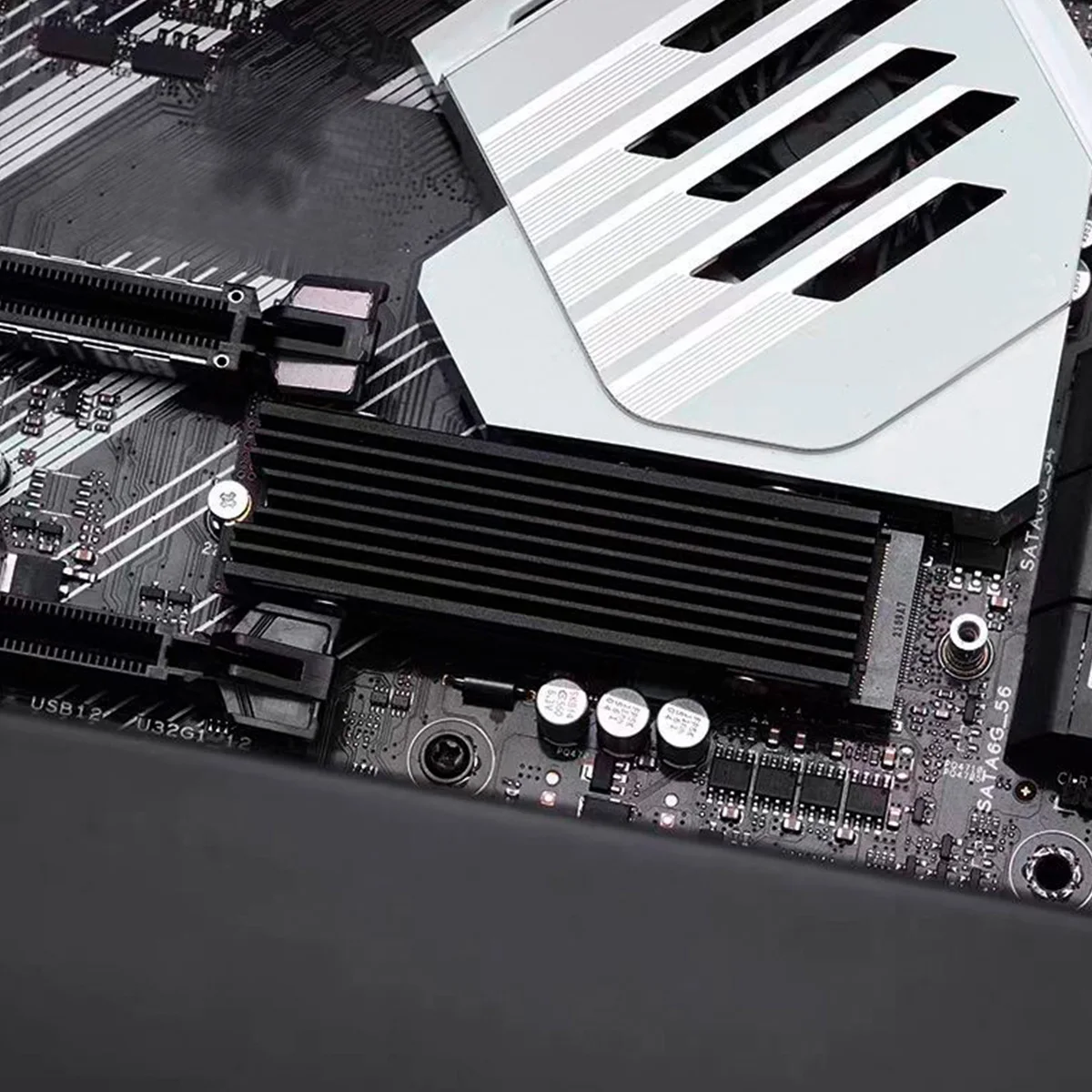 M.2 2280 SSD 히트싱크 NVMe PCIe 4.0 5.0 SSD 쿨러 라디에이터용 양면 냉각 알루미늄 합금 히트싱크