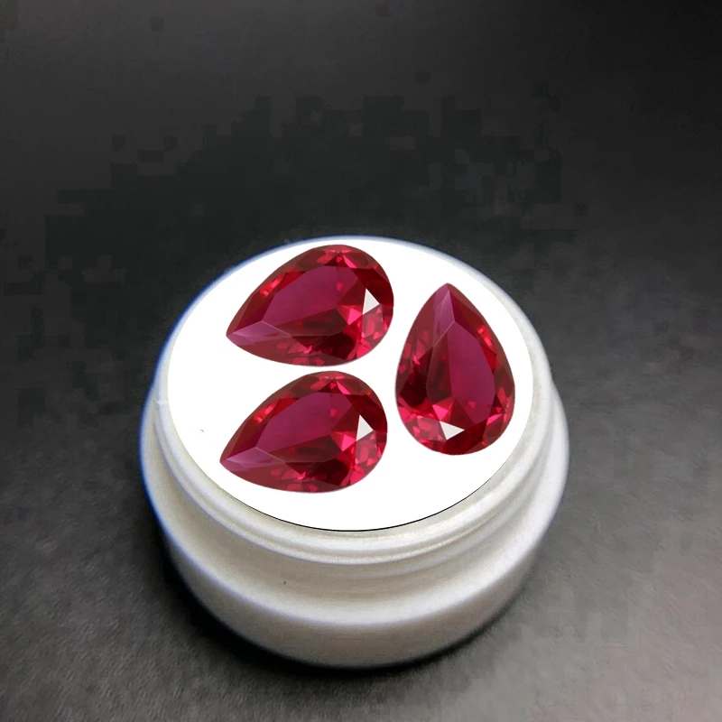 

Natural Pigeon Blood Ruby Pear Shape Cut for Jewelry Settings and Collections Premium Loose VVS Ruby Large Size Cut Gem
