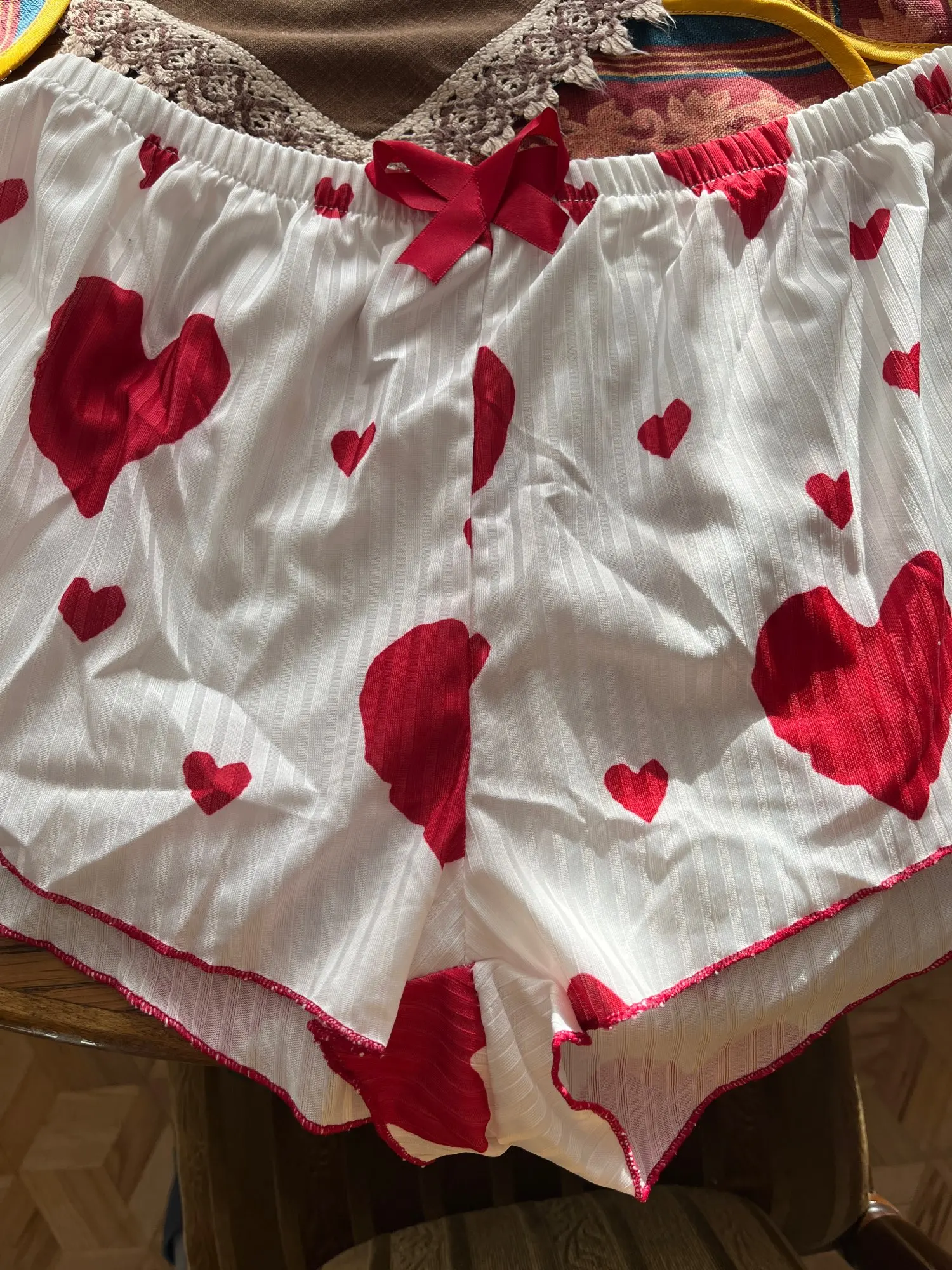 Charming Heart Print Women's Pajama Set for Cozy Nights photo review
