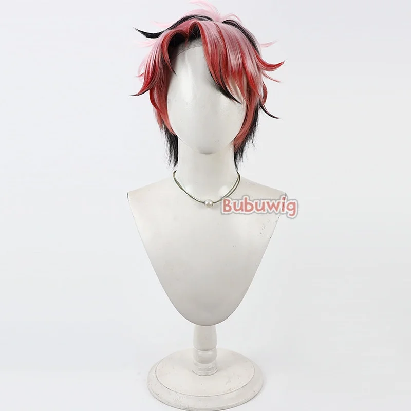 Bubuwig 합성 헤어 세라프 Dazzlegarden 코스프레 가발 가상 YouTuber Seraph Dazzlegarden 30cm 핑크 혼합 가발 내열성