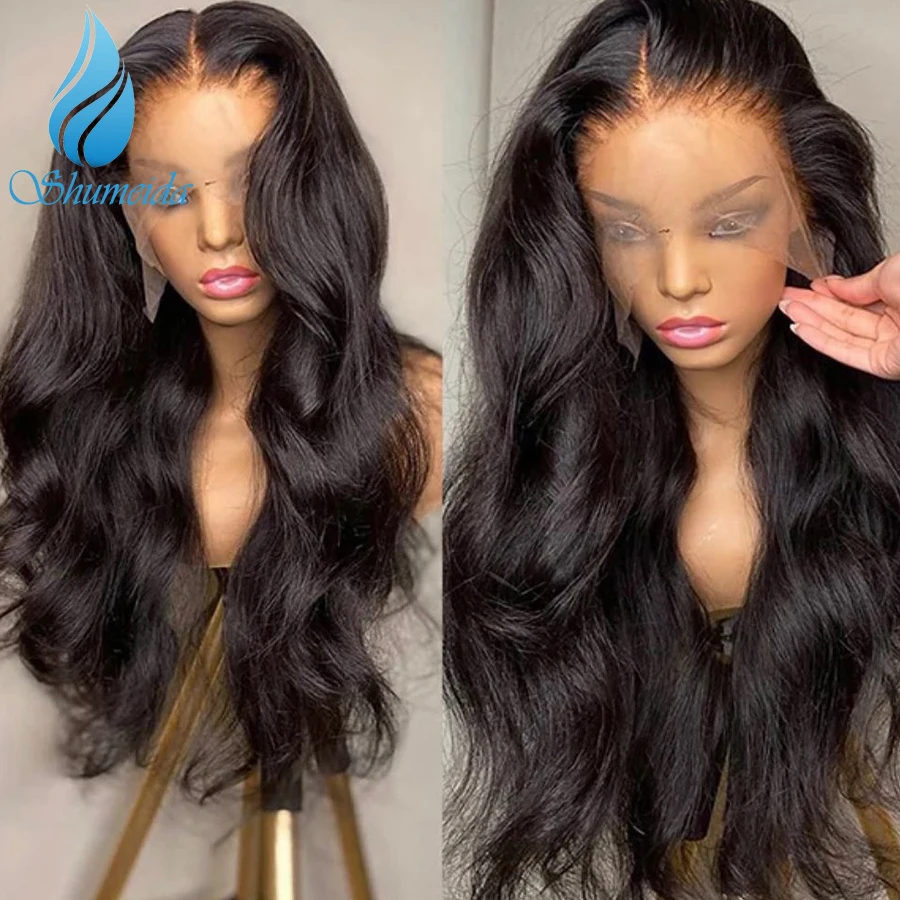 Shumeida 13x4 SKINLIKE HD Lace Front Human Hair Wigs for Women Brazilian Remy Hair Body Wave Lace front Wig with Baby Hair