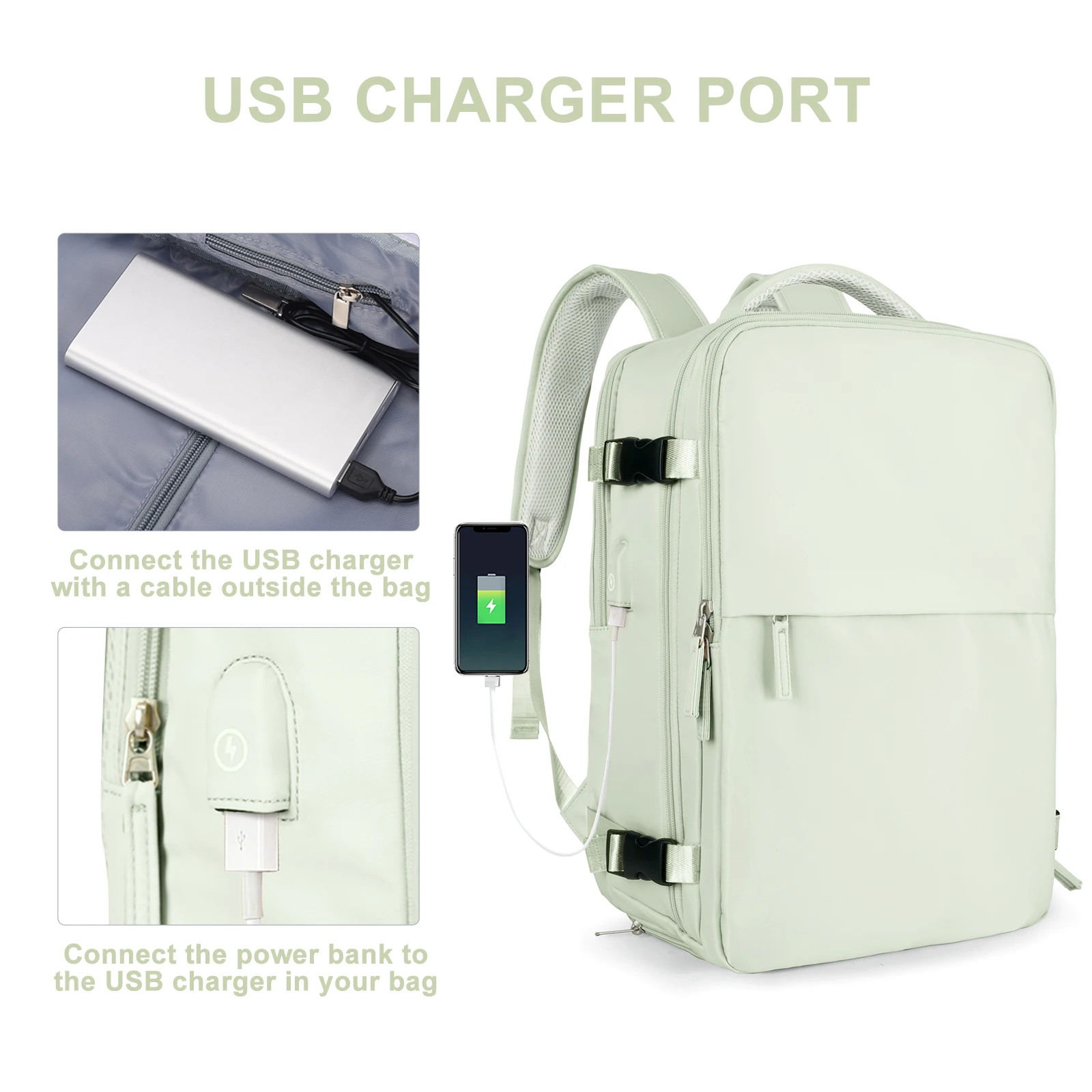 Bagaglio A Mano EasyJet 45x36x20cm - Borsone Pieghevole 30L Con Tracolla, Impermeabile, Per Weekend E Sport - Foto 4